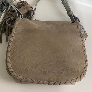 All Saints Grey Suede Crossbody
